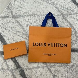 Louis Vuitton shopping bag small size with receipt holder